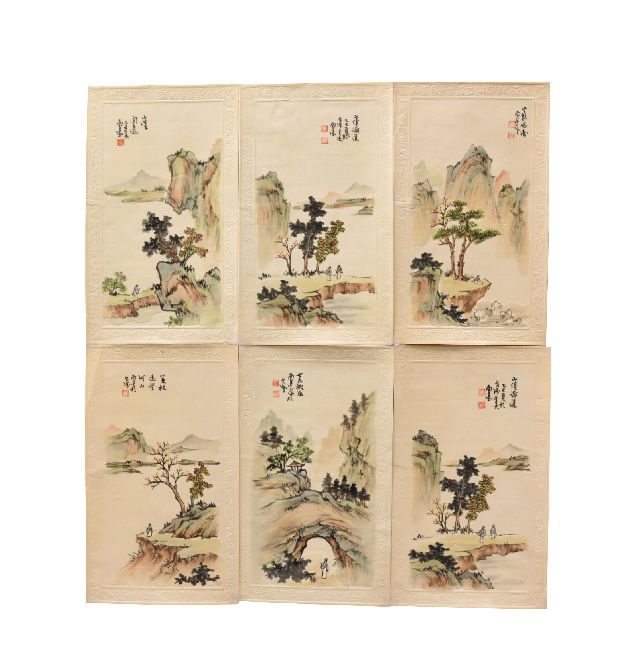 A SET OF SIX CHINESE PAINTINGS