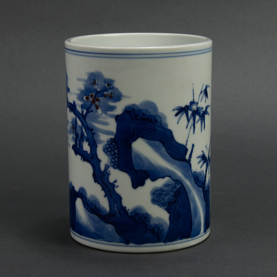 CHINESE UNDERGLAZE BLUE AND COPPER 2d138c