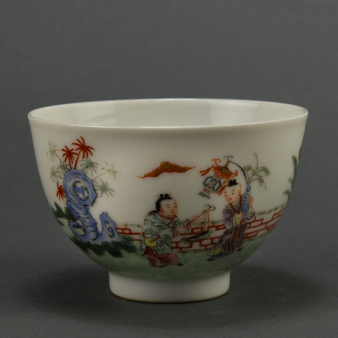 CHINESE FAMILLE ROSE ENAMEL BOYS  2d139d