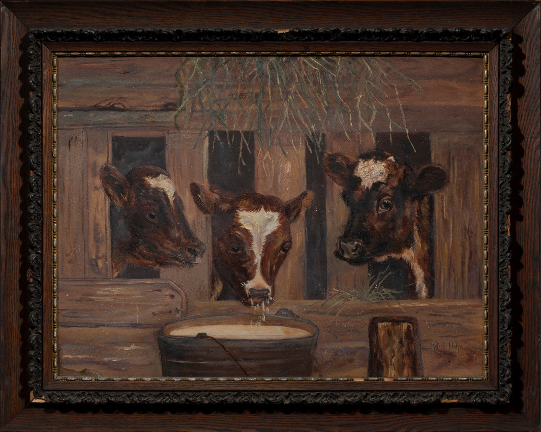 MILFORD HAHN THREE COWS AT REST 2d13f9