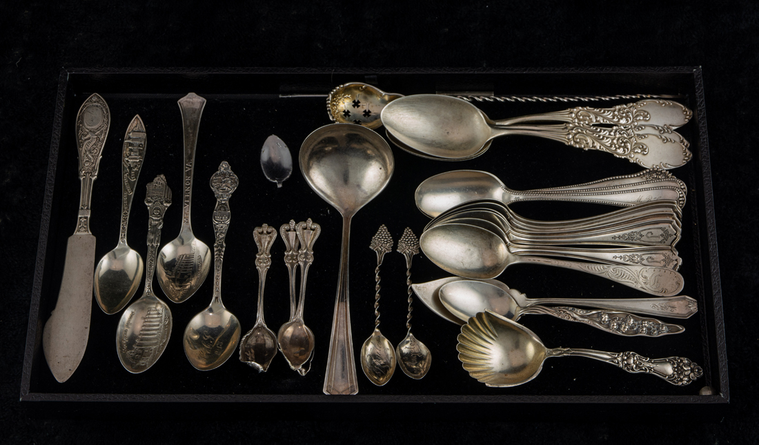  LOT OF 28 STERLING SPOON LOT 2d147d