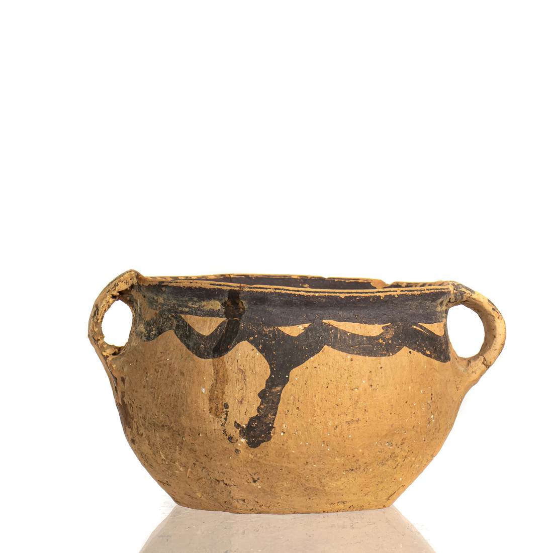 YUCATAN RED CLAY VESSEL WITH INTEGRATED