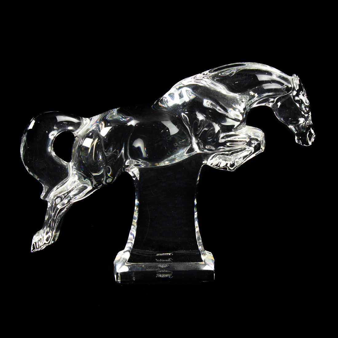 BACCARAT GLASS MODEL OF A LEAPING