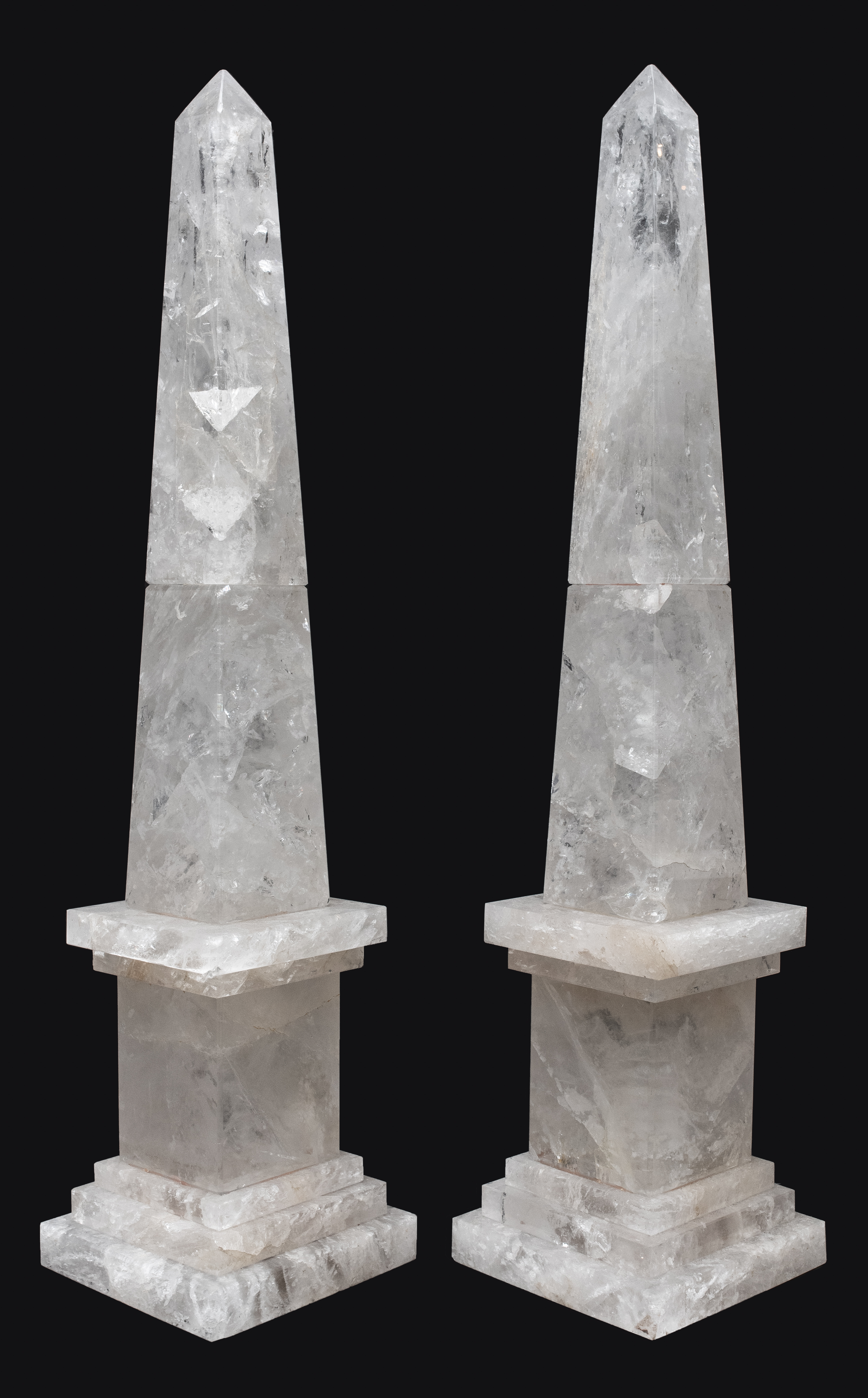 MONUMENTAL ROCK CRYSTAL OBELISKS  2d14cf