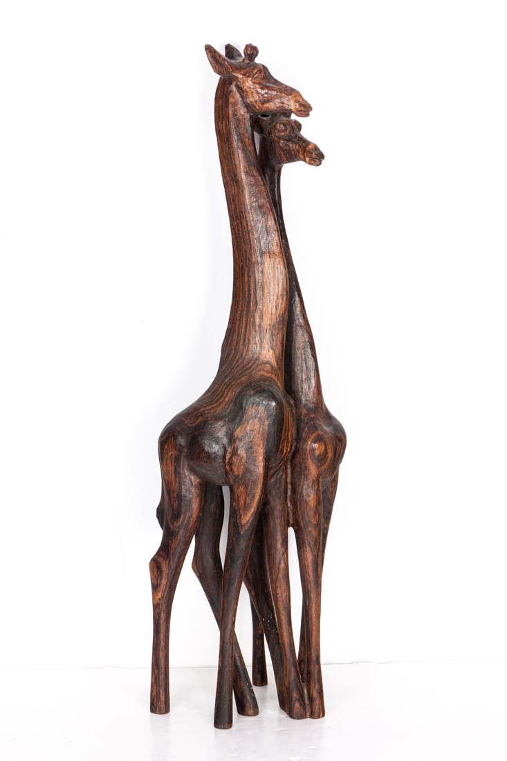 LIEPOLD CARVING OF TWO GIRAFFES