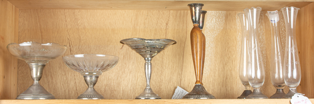 ONE SHELF OF 3 STERLING WEIGHTED 2d14ff