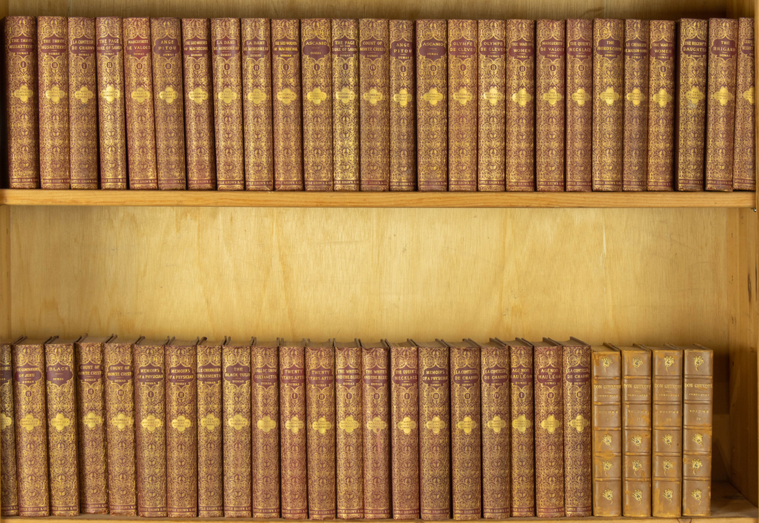 TWO SHELVES COMPRISING A 47 VOLUME 2d150b