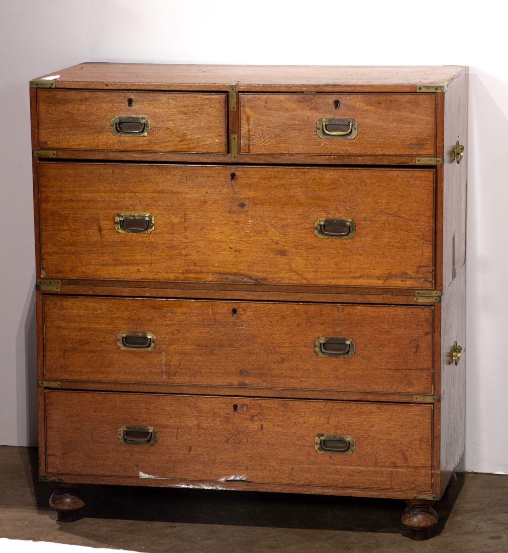 AN ENGLISH CAMPAIGN CHEST WITH 2d1544