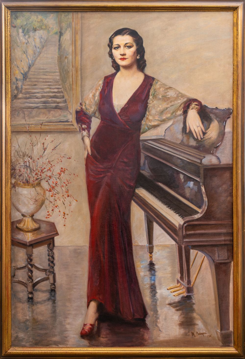 MISHA PODRYSKI WOMAN AT PIANO  2d1565