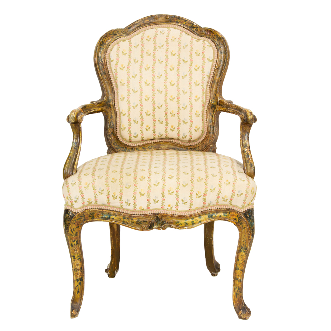 A FRENCH ROCOCO STYLE FAUTEUIL 2d1576