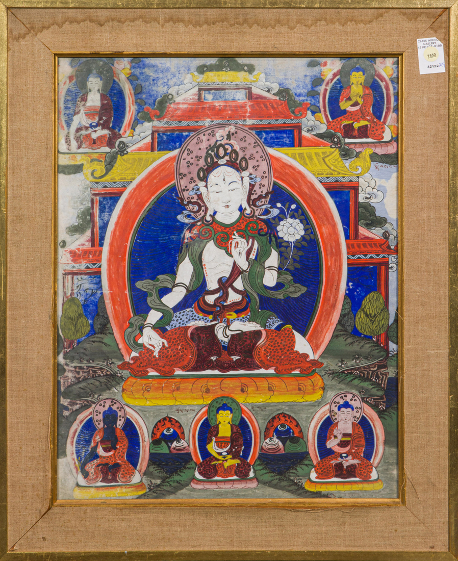 TIBETAN THANGKA Tibetan thangka  2d15b2