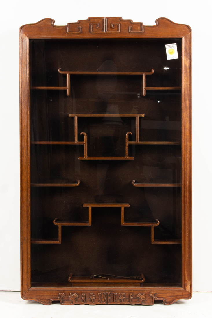 CHINESE HARDWOOD WALL DISPLAY CABINET 2d15b3