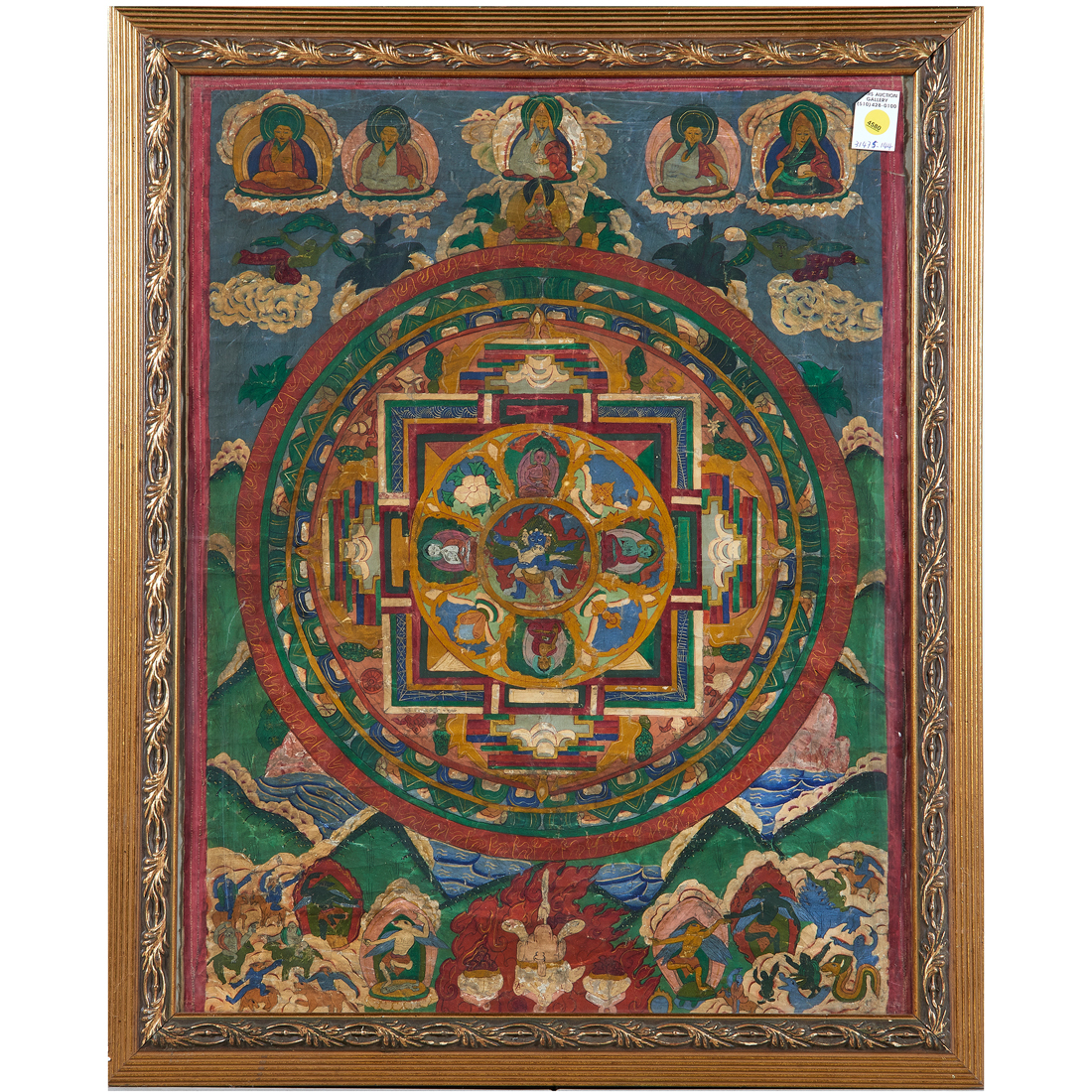 TIBETAN THANGKA Tibetan thangka  2d15b1