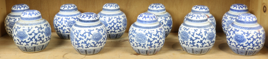 (LOT OF 11) CHINESE BLUE AND WHITE