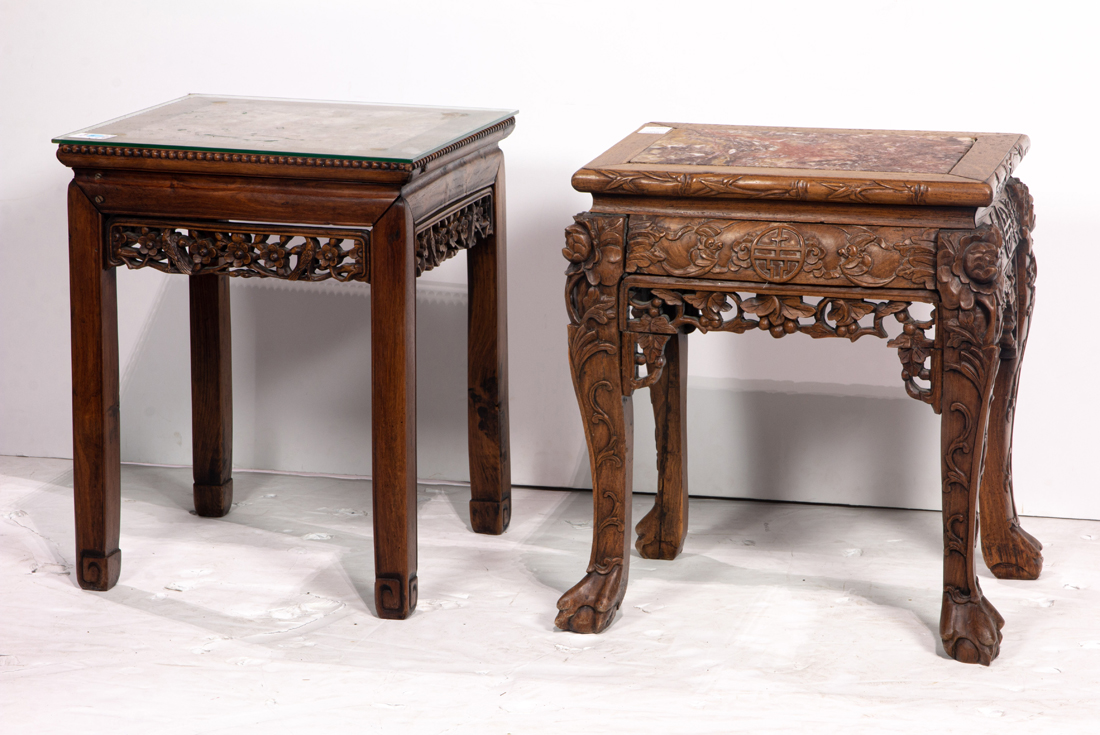 PAIR OF CHINESE WOOD SIDE TABLES 2d165e