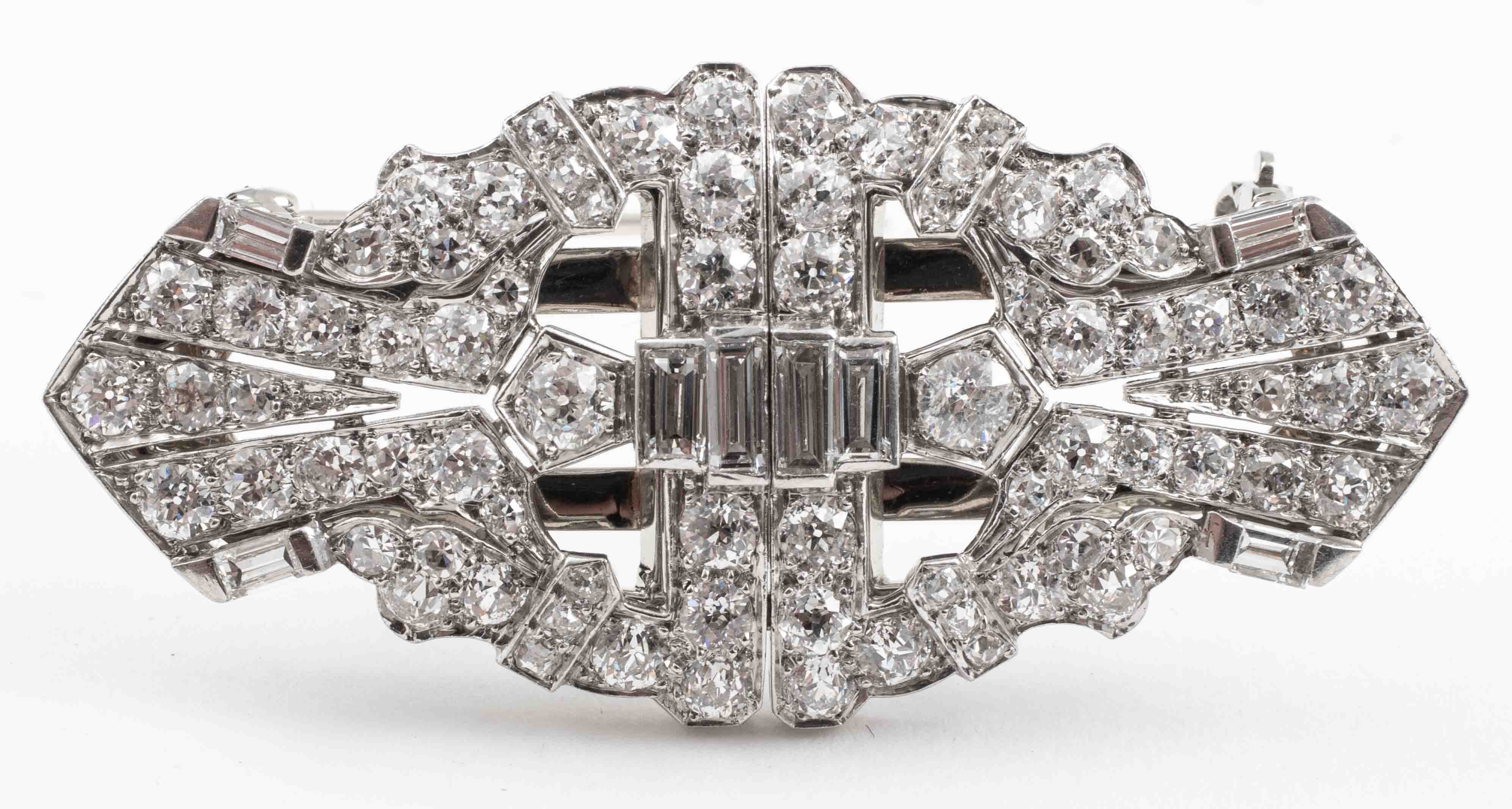 ART DECO PLATINUM DIAMOND DOUBLE 2d166d