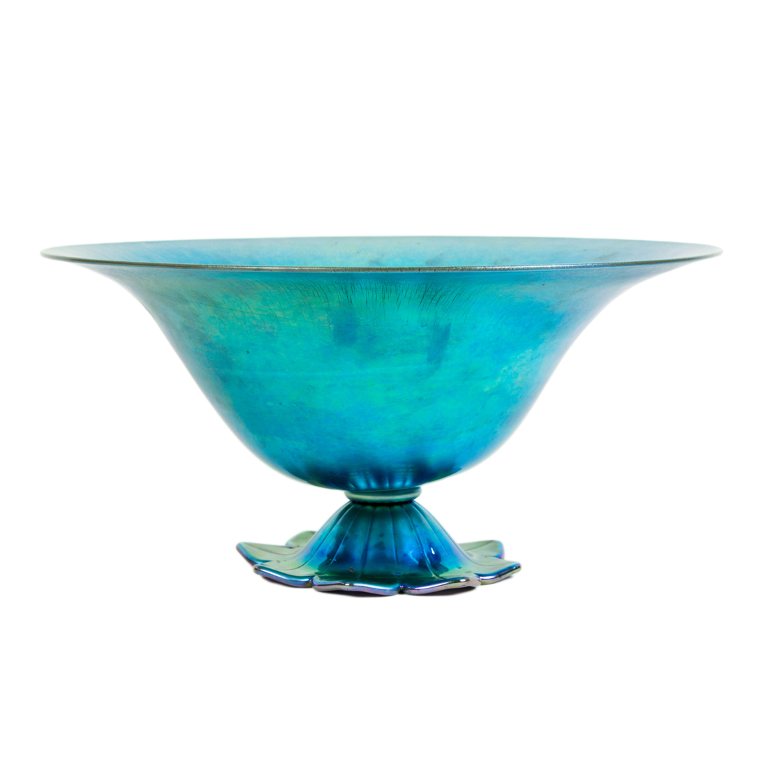 A STEUBEN BLUE AURENE CENTER BOWL 2d1752