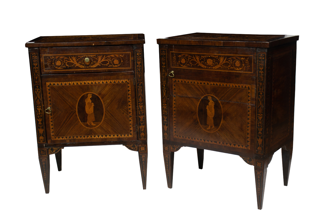 A PAIR OF NORTHERN ITALIAN MARQUETRY 2d1780