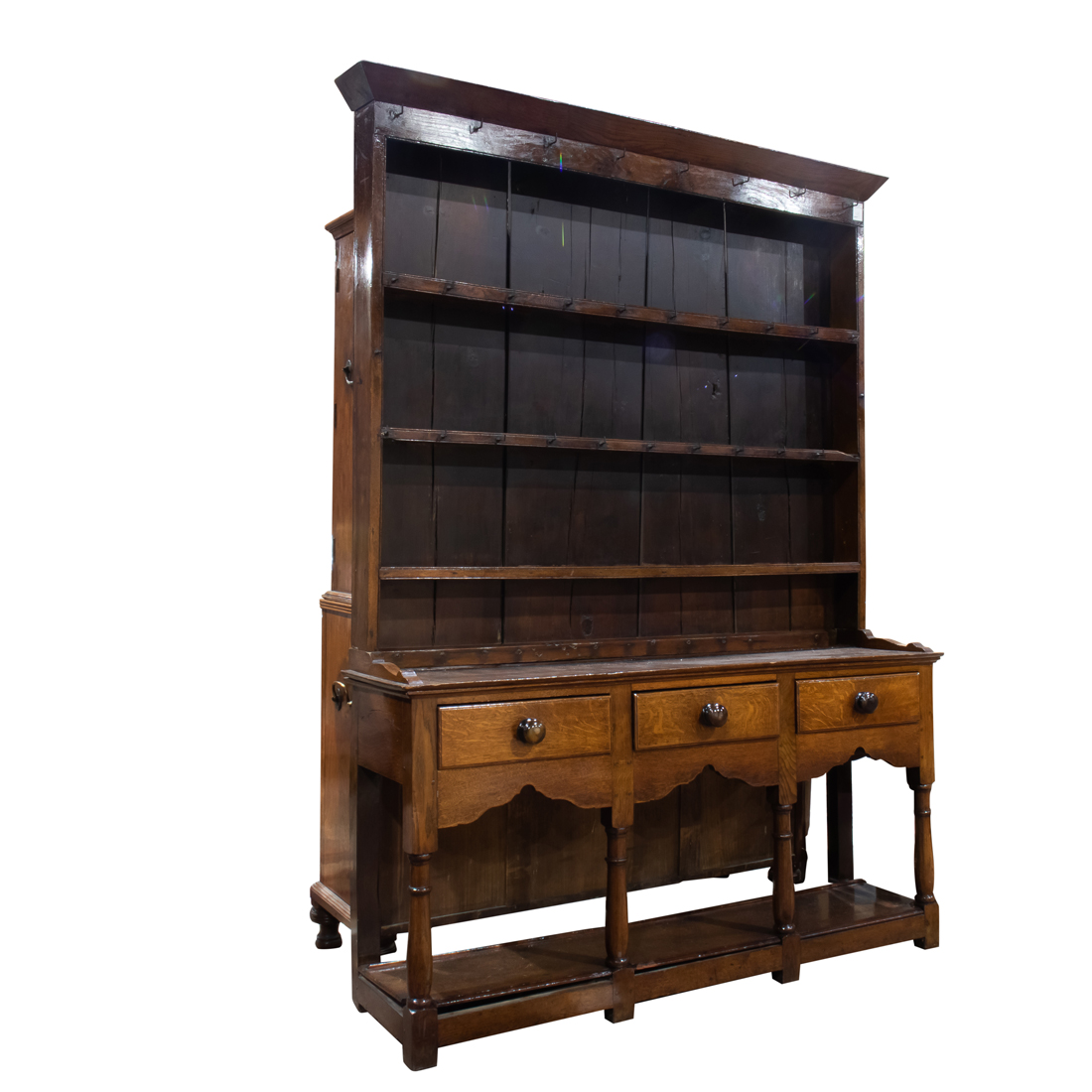 A WELSH OAK CUPBOARD CIRCA 1780