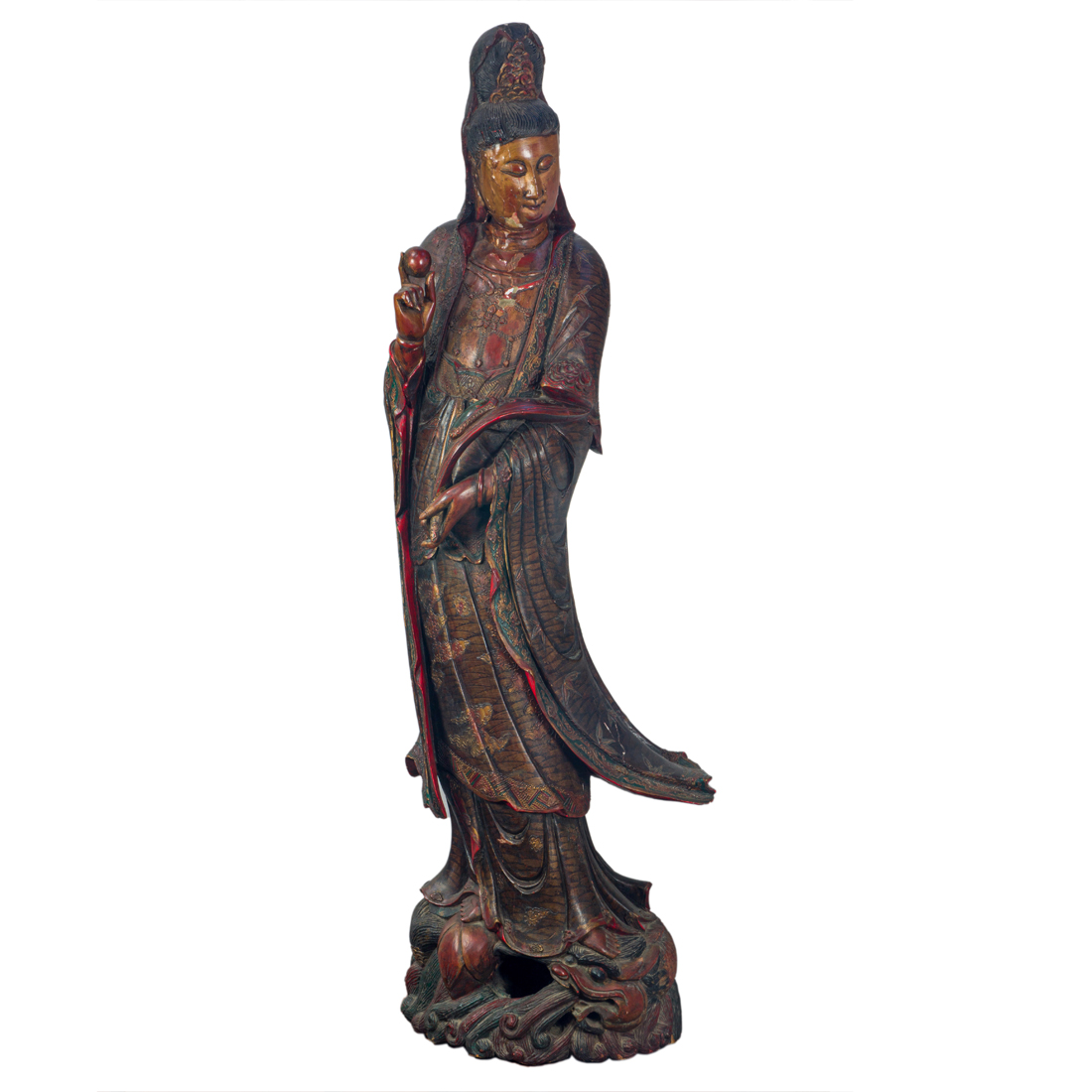 CHINESE LACQUERED WOOD FIGURE OF 2d1876