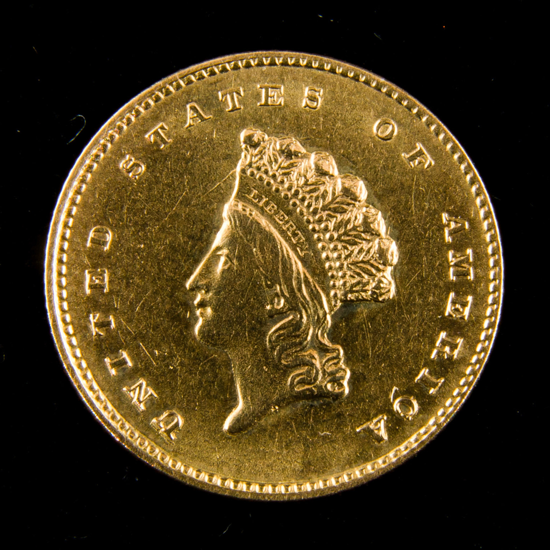 1 GOLD 1855 TYPE 2 INDIAN PRINCESS 2d1973
