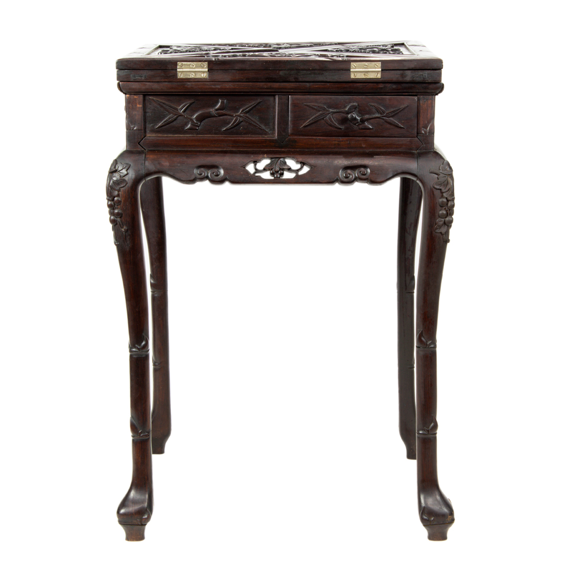 CHINESE EXPORT HARDWOOD GAMES TABLE