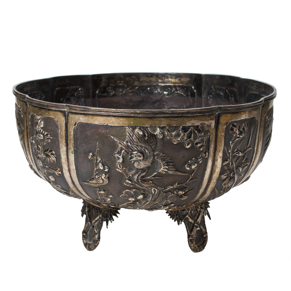 CHINESE EXPORT REPOUSSE SILVER 2d1a12