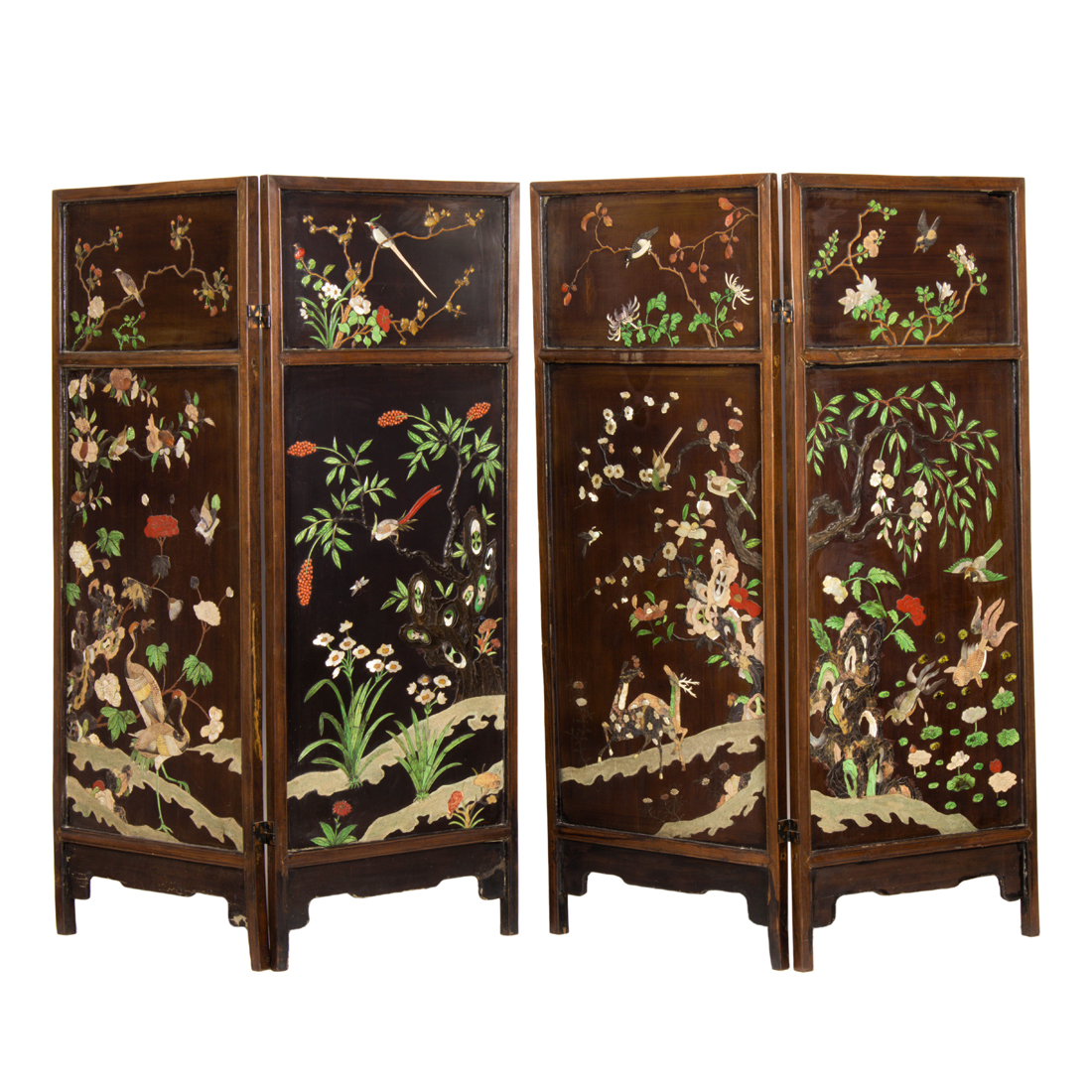 CHINESE FOUR PANEL INLAY DECORATED 2d1a10