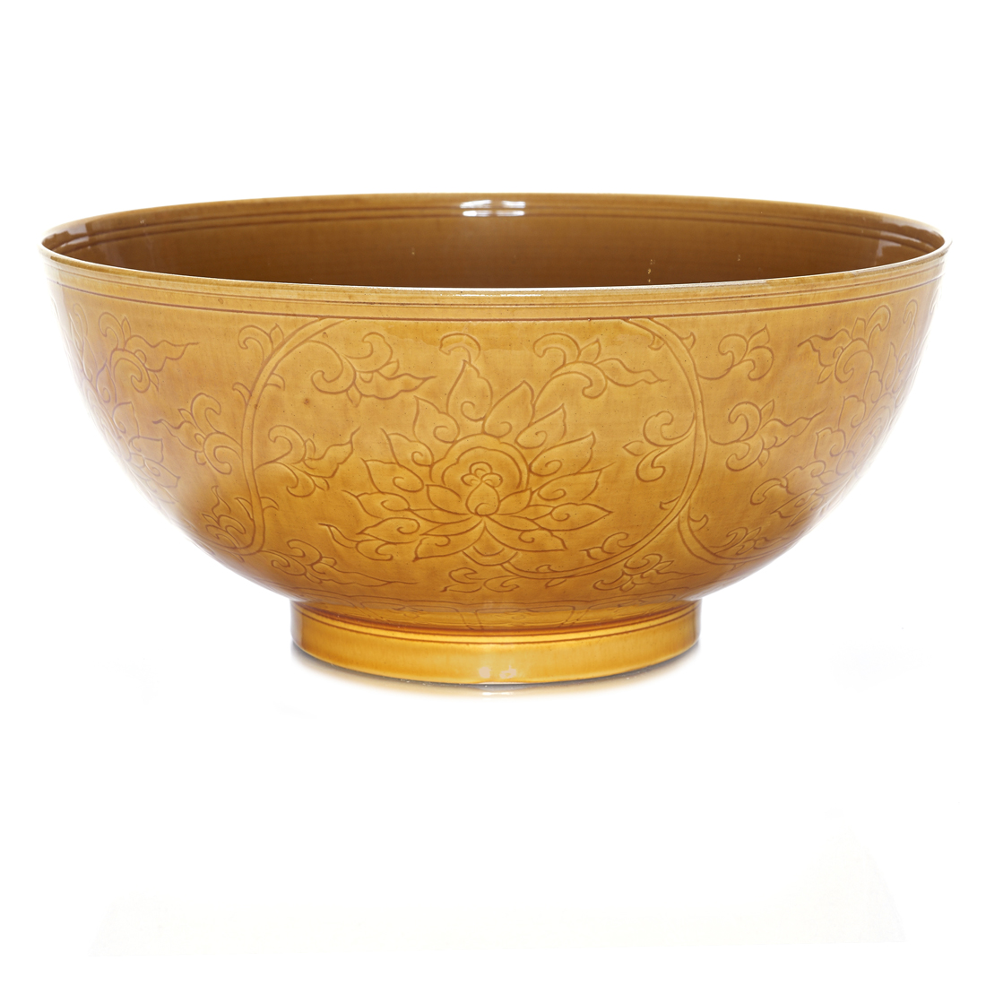 CHINESE YELLOW GLAZED BOWL Chinese 2d1a1f