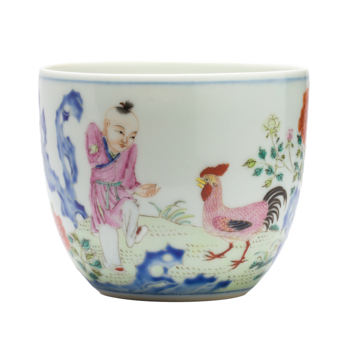 CHINESE FAMILLE ROSE ROOSTER  2d1a2e