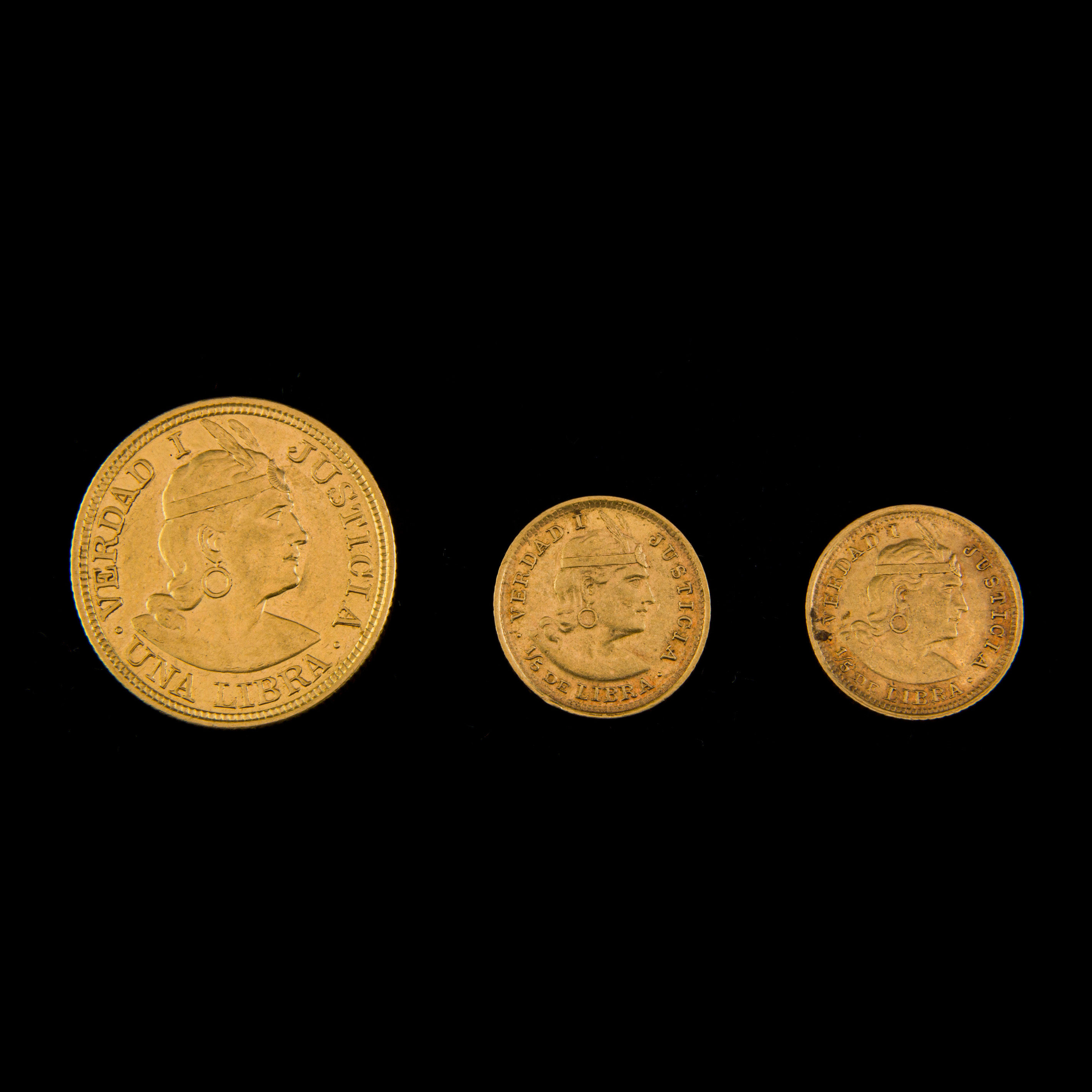  LOT OF 3 PERUVIAN GOLD COINS 2d1af2