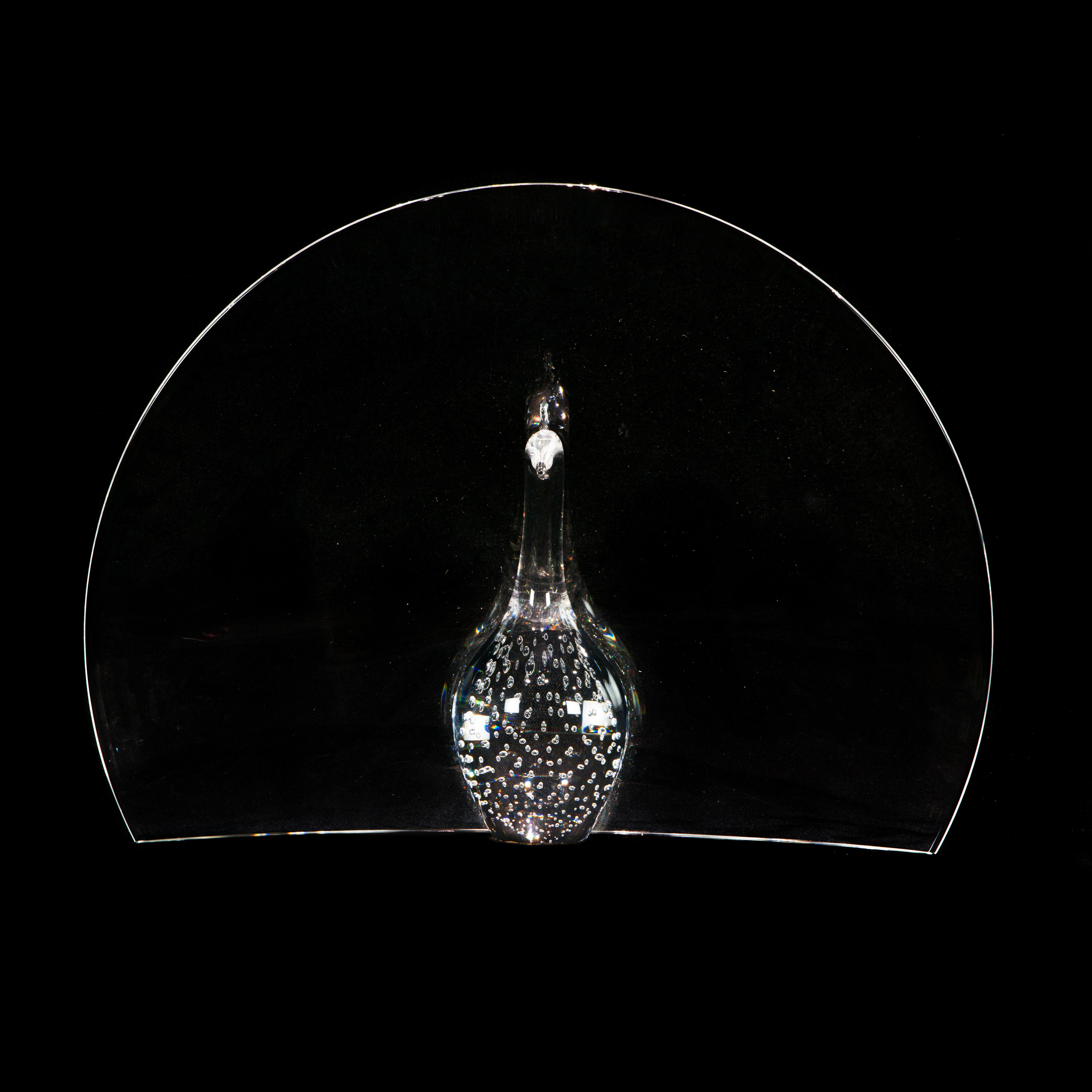A STEUBEN GLASS PEACOCK DESIGNED 2d1b86
