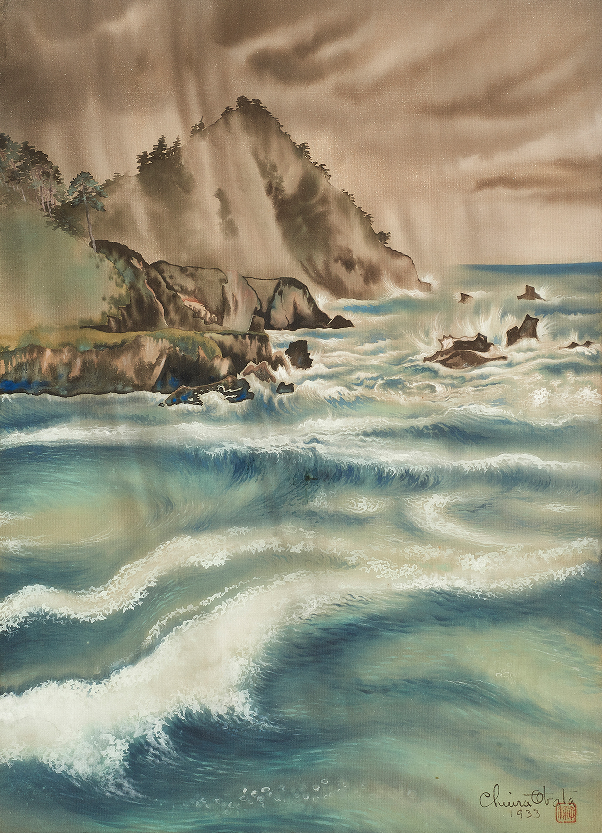 SILK PAINTING CHIURA OBATA Chiura 2d1c49