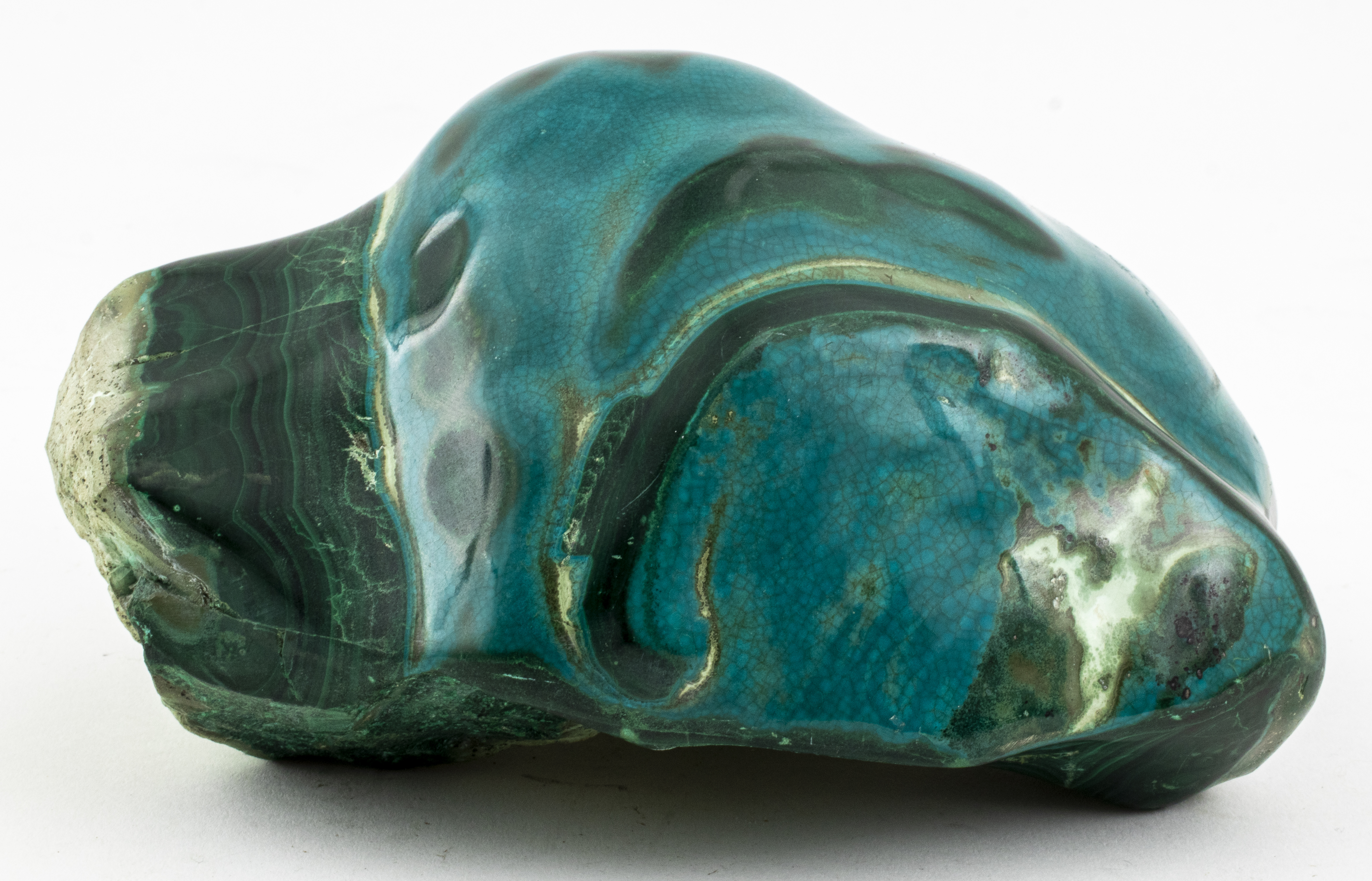 LARGE BLUE & GREEN MALACHITE GEODE