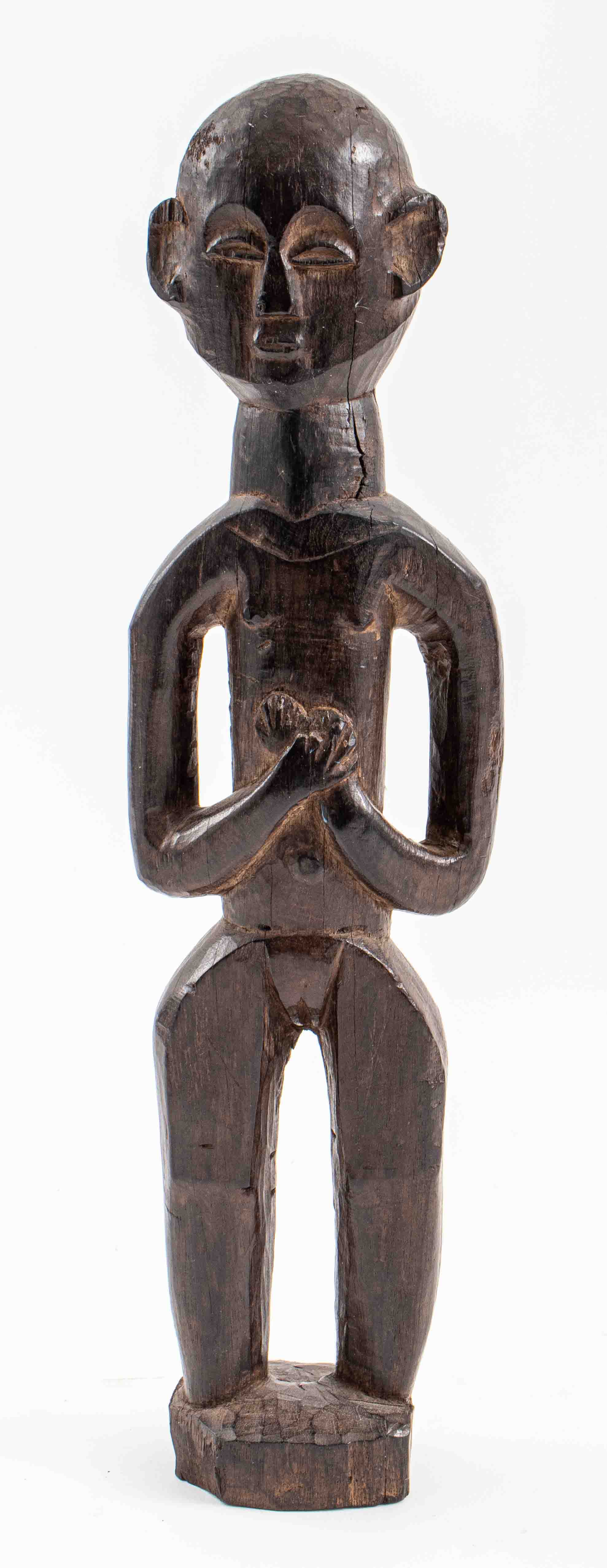 CHOKWE WOODEN FEMALE FIGURE STATUE 2d1c90