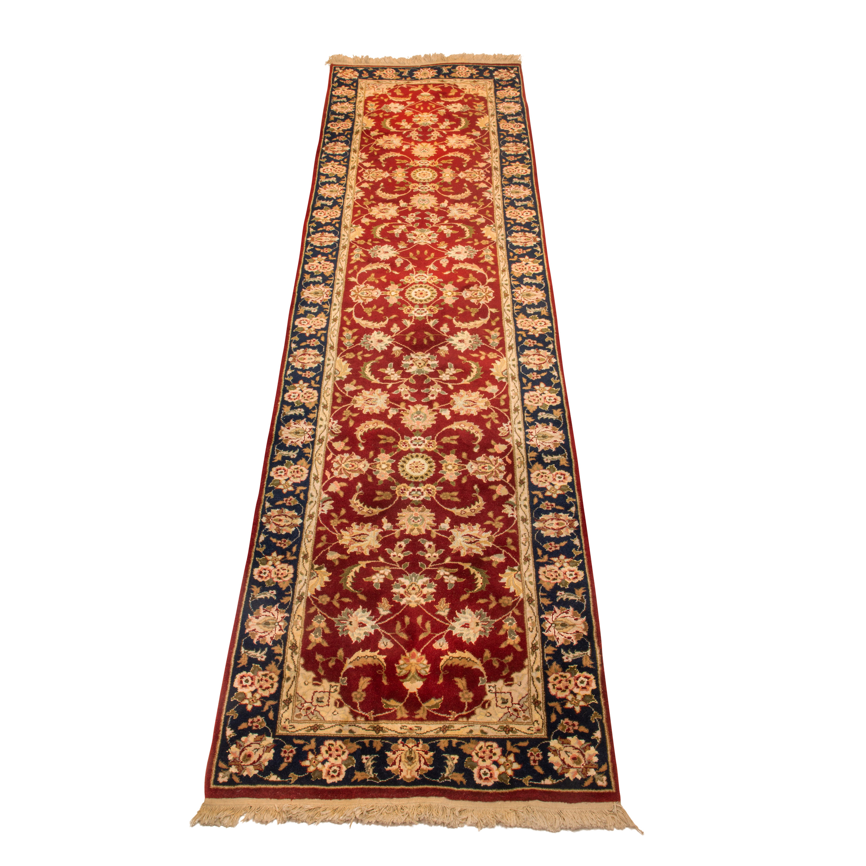 A SILK AND WOOL RUNNER A Silk and