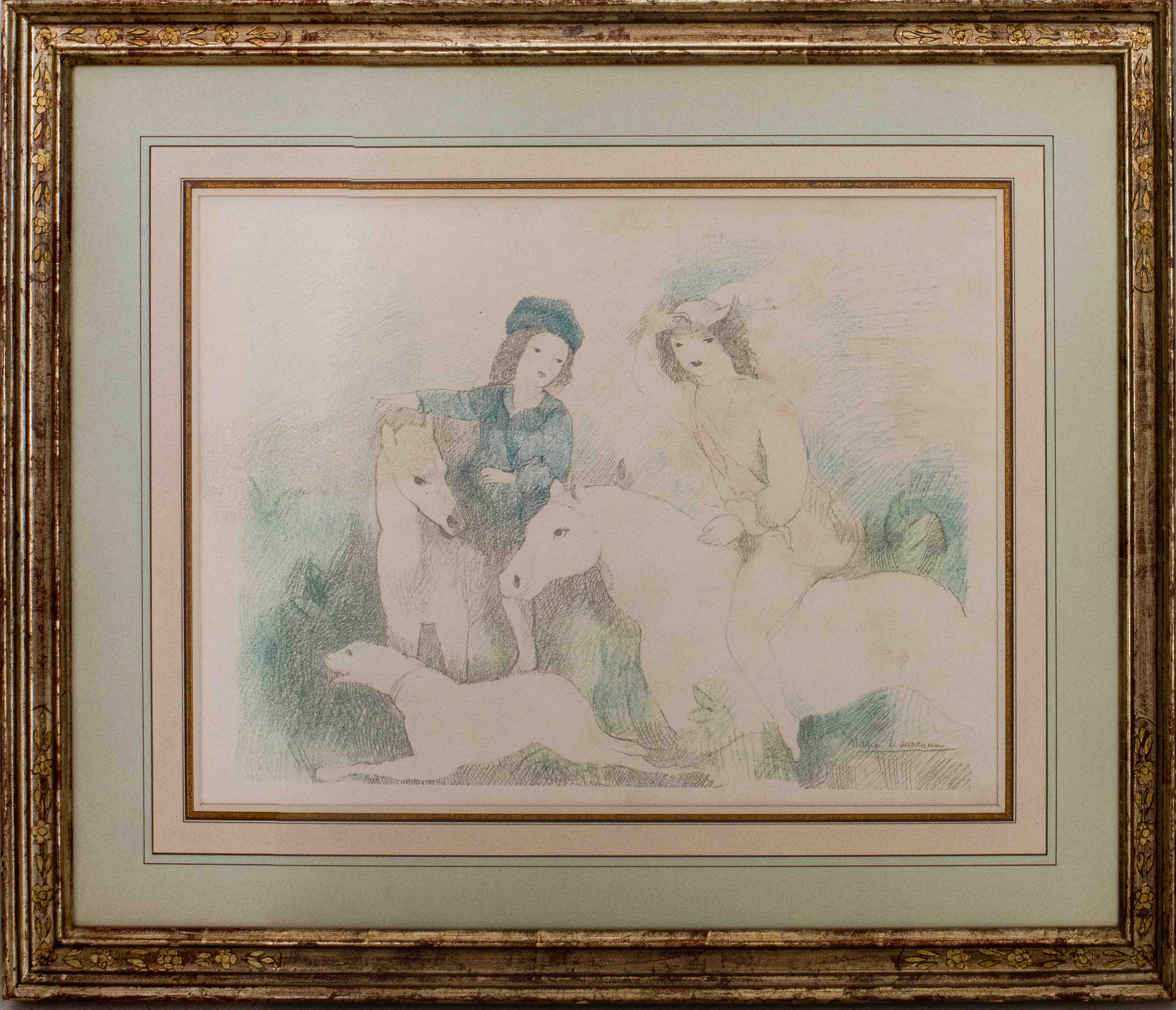 MARIE LAURENCIN LITHOGRAPH OF FIGURES