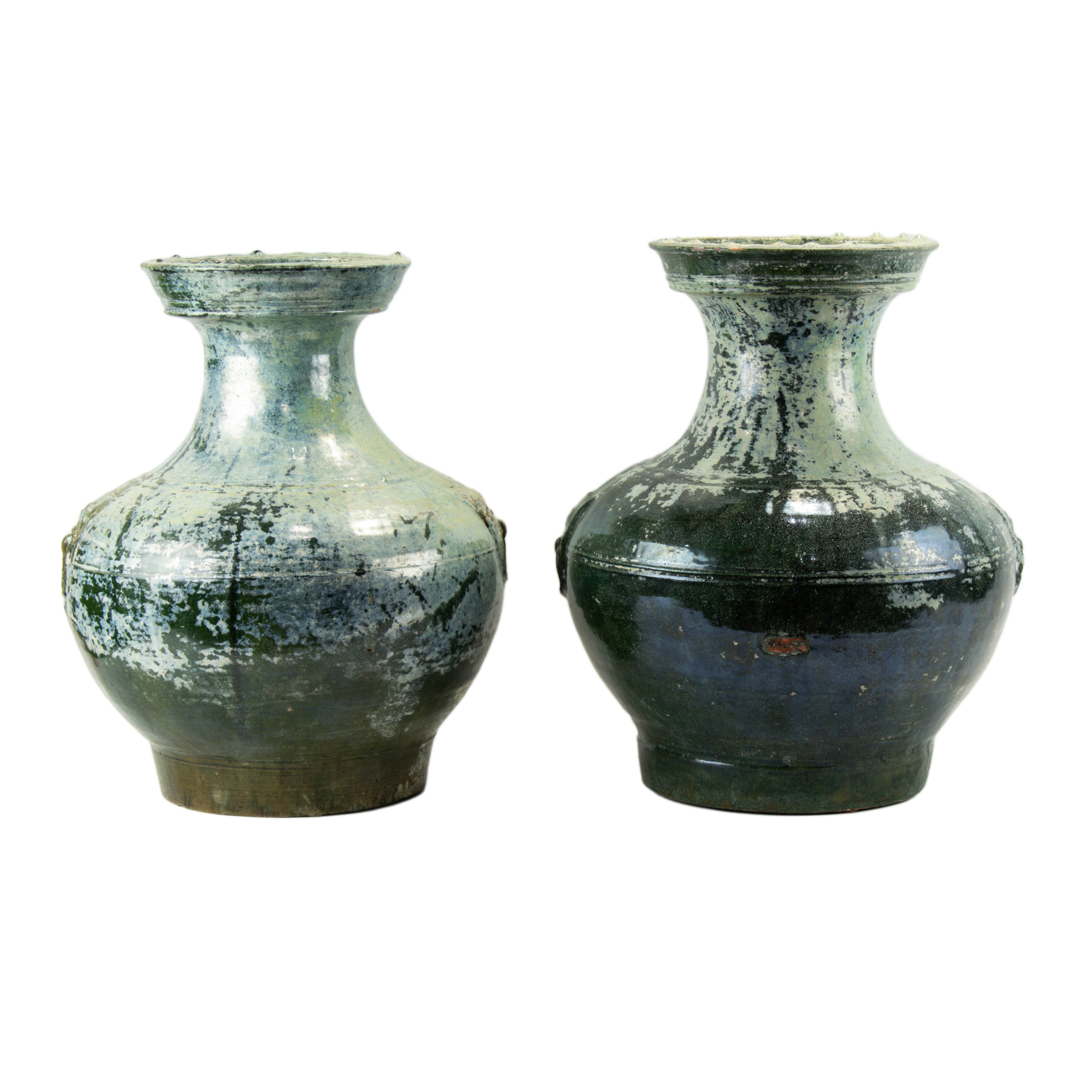 PAIR OF CHINESE HAN DYNASTY POTTERY
