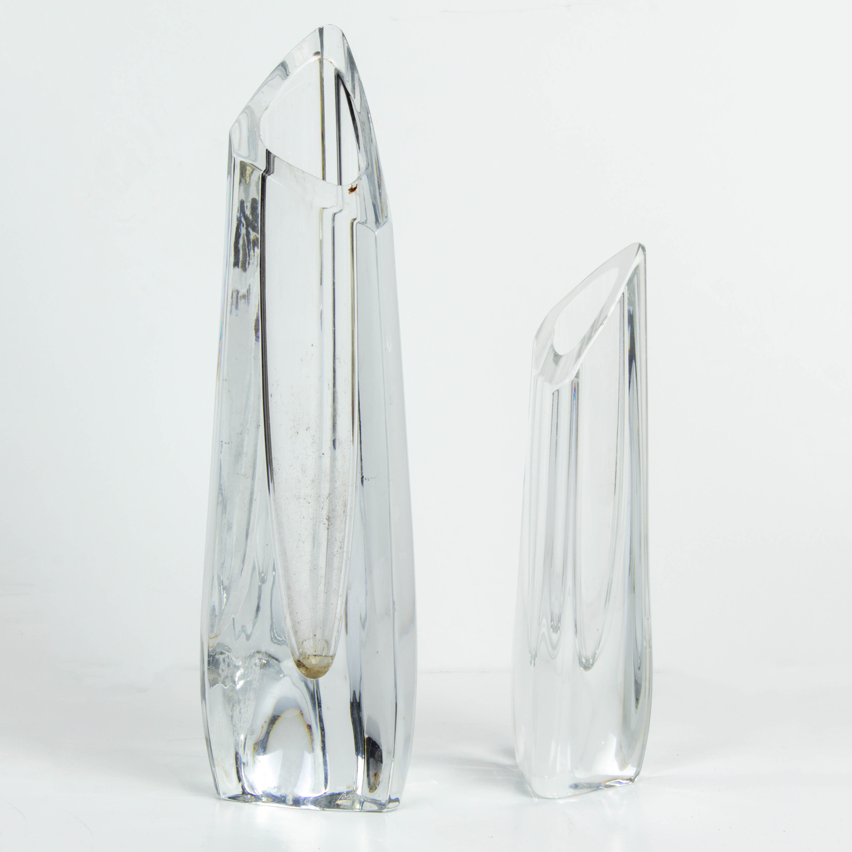 PAIR OF BACCARAT GLASS GRADUATED