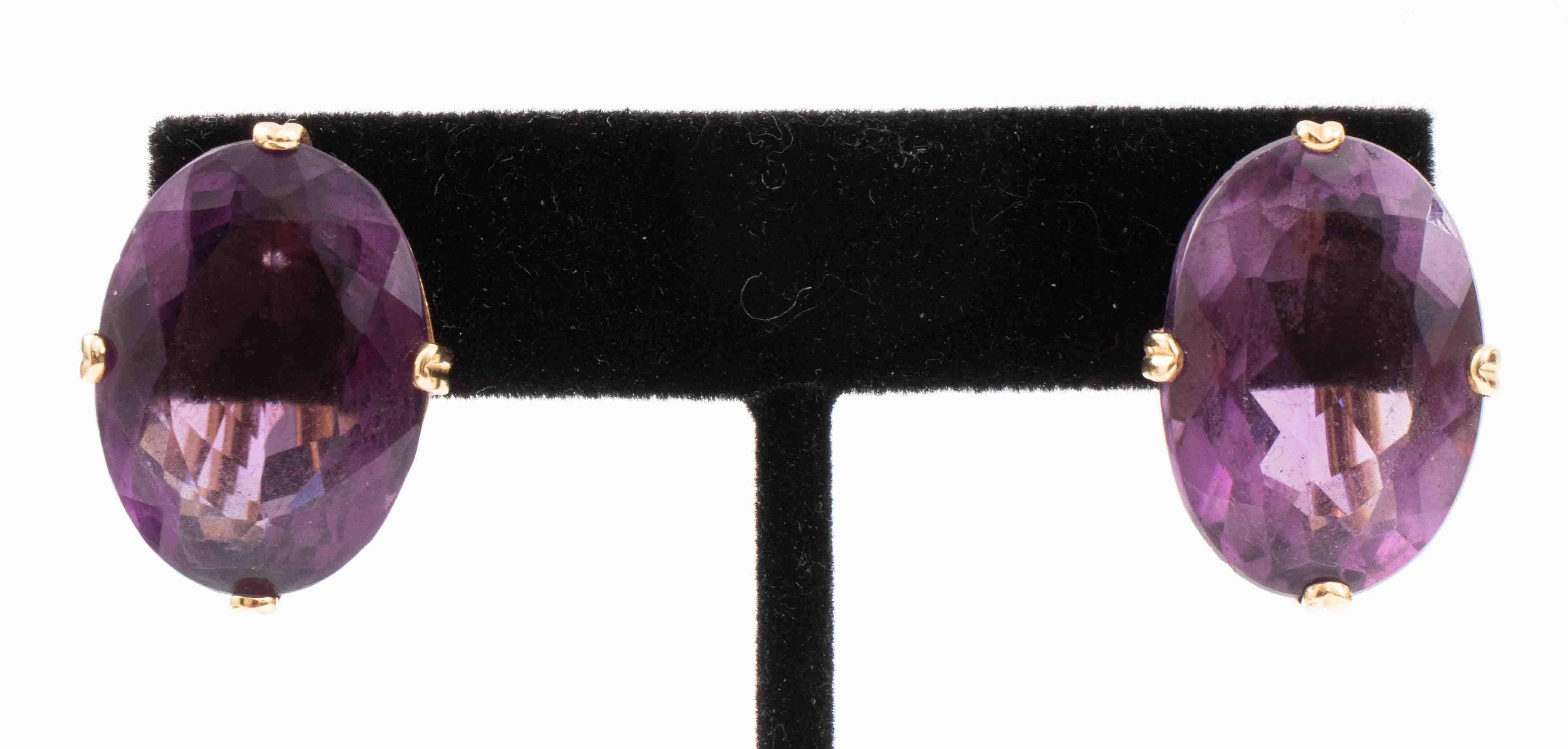 MID-CENTURY MODERN 14K GOLD AMETHYST