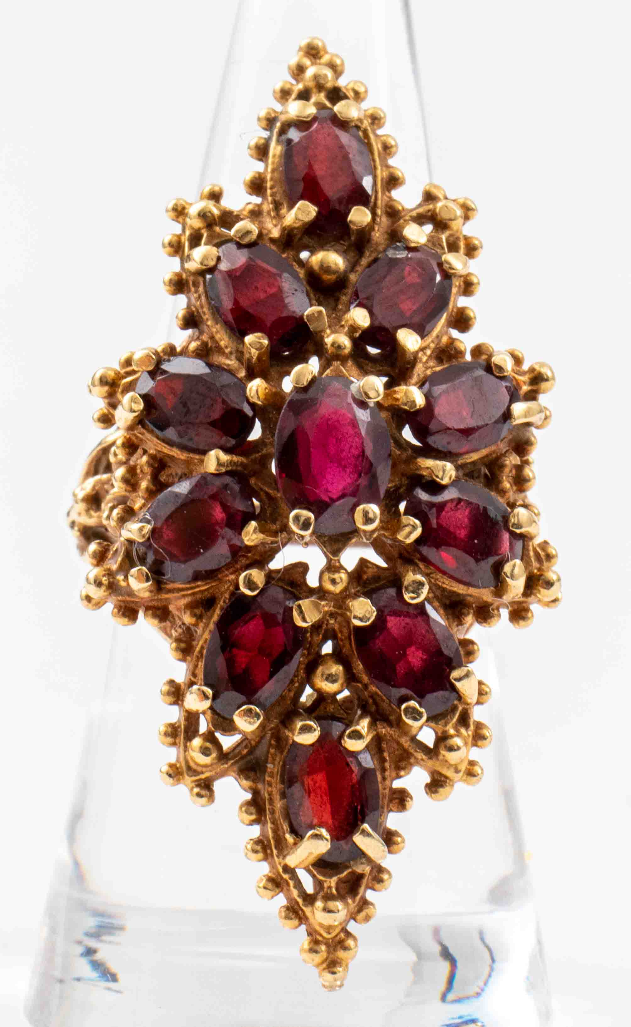 VINTAGE 14K GOLD BOHEMIAN GARNET