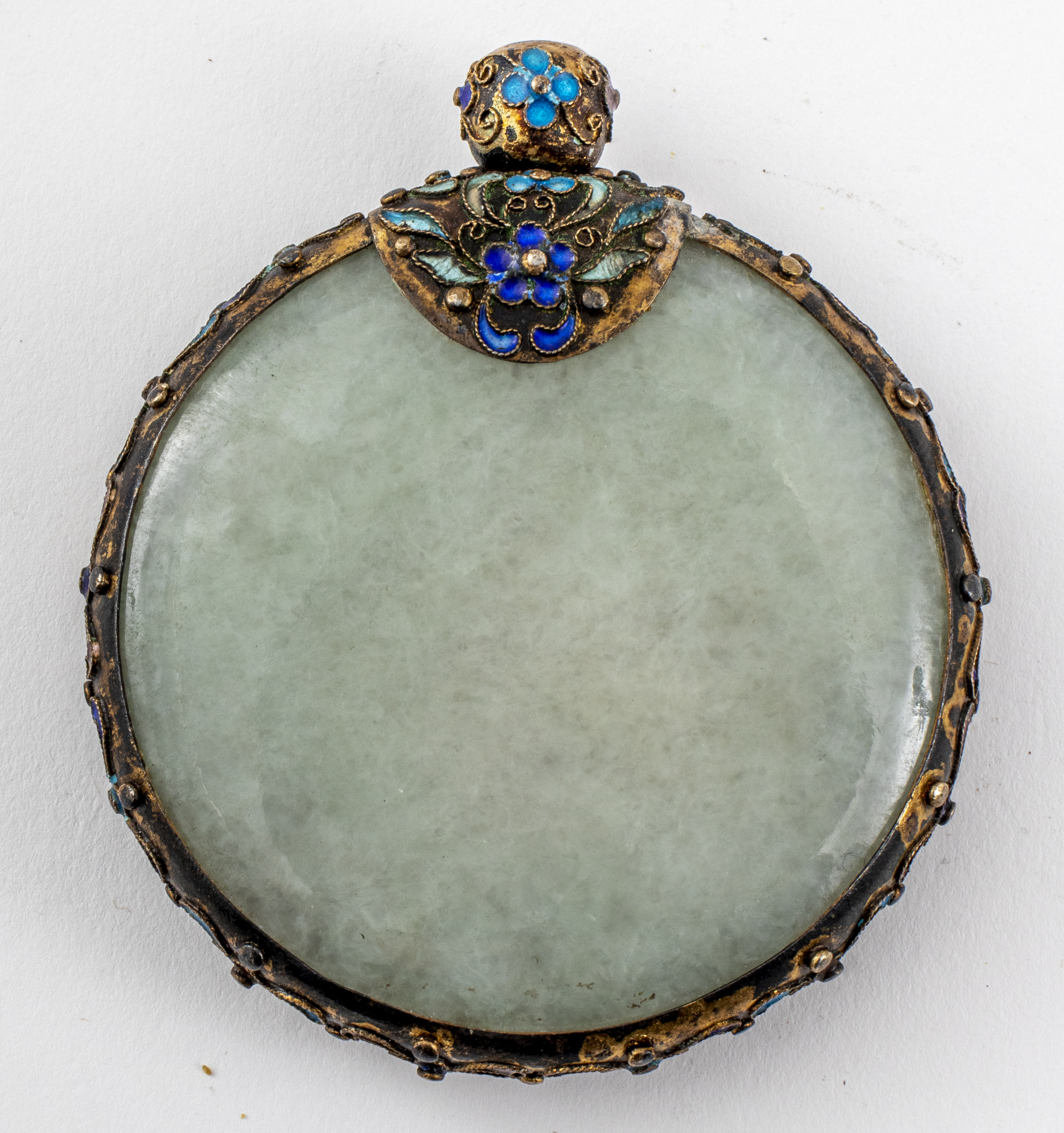 CHINESE CLOISONNE AND JADE SNUFF