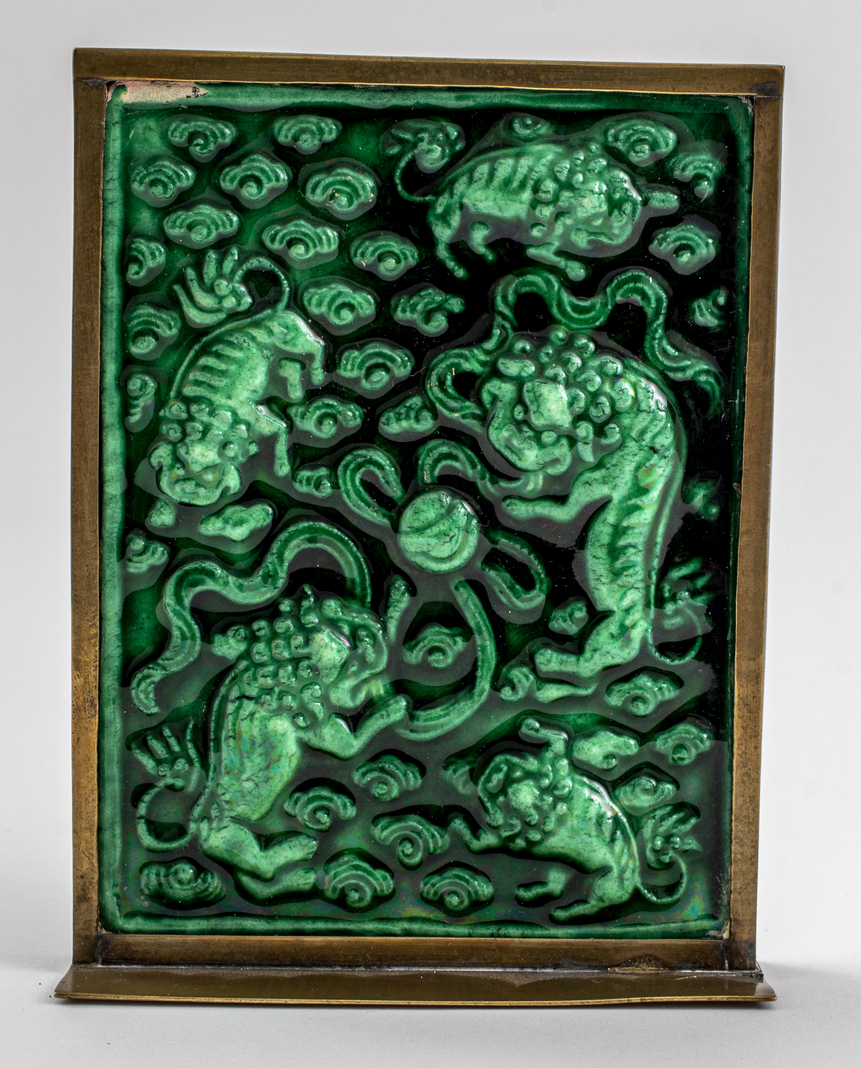 CHINESE GREEN GLAZED CERAMIC TILE