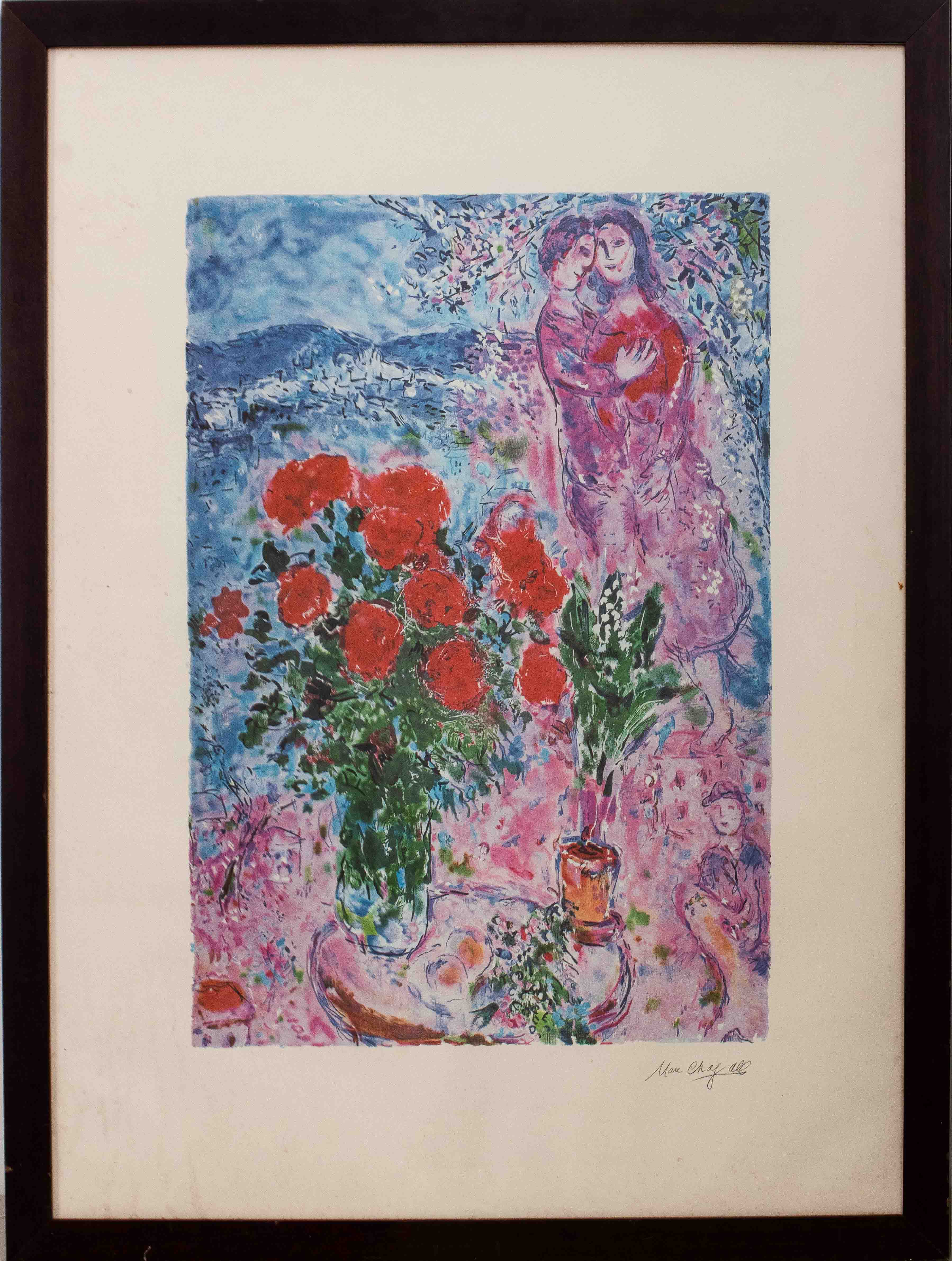 MARC CHAGALL "RED BOUQUET WITH