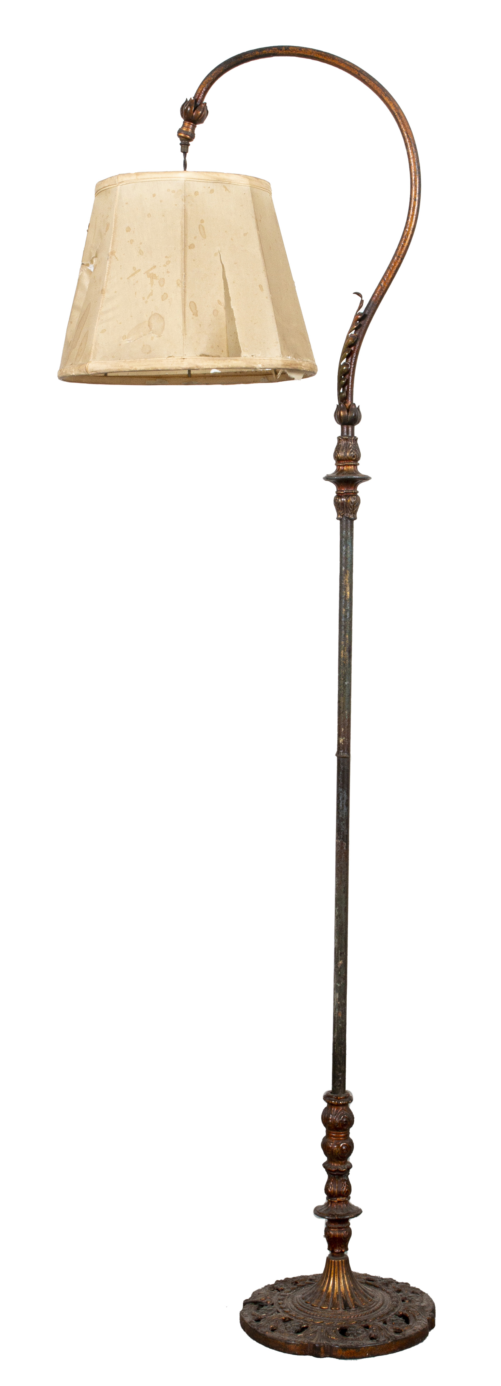 ART DECO PAINTED TOLE FLOOR LAMP