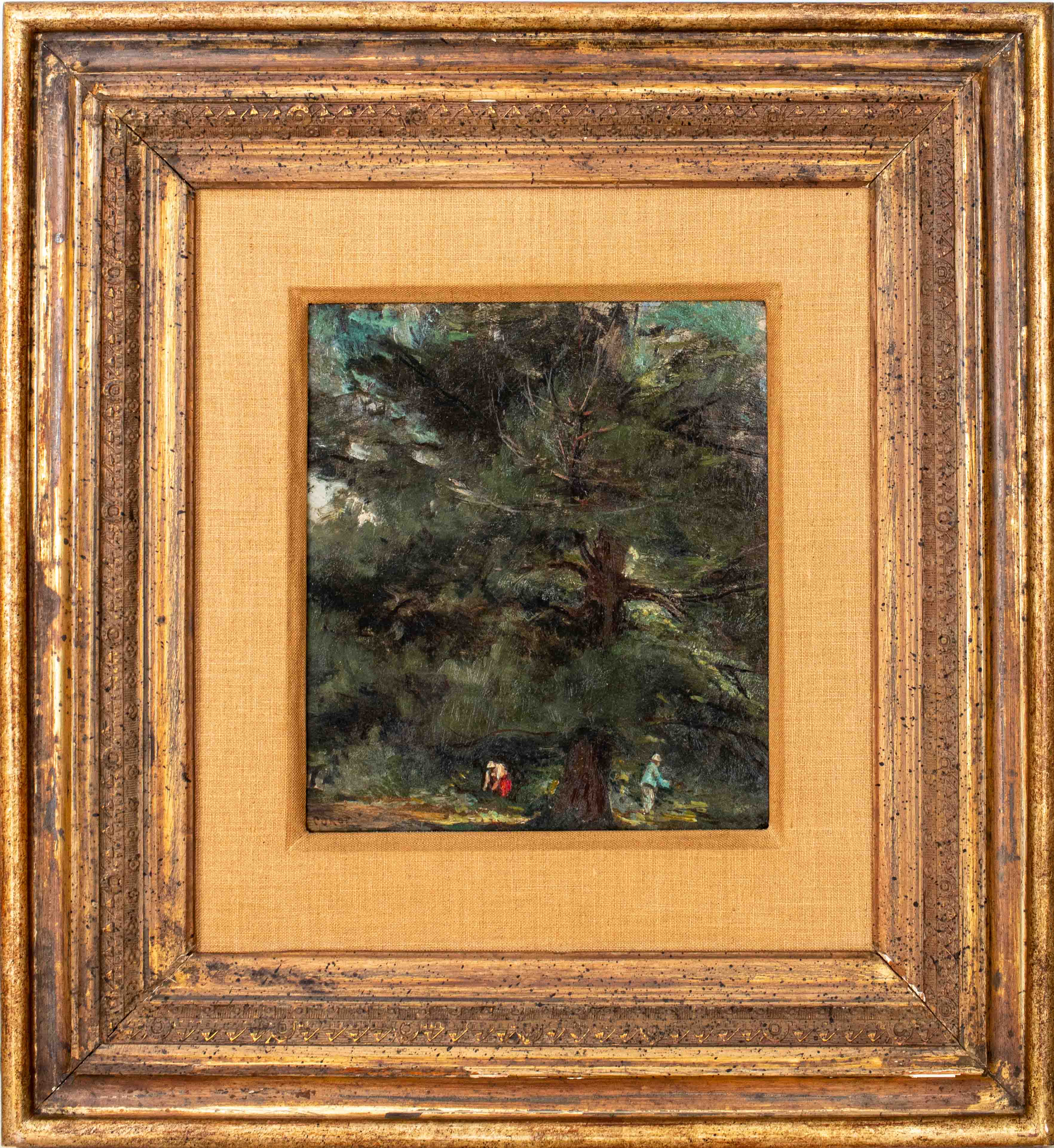 SIGNED COROT OIL ON CANVAS, HERB