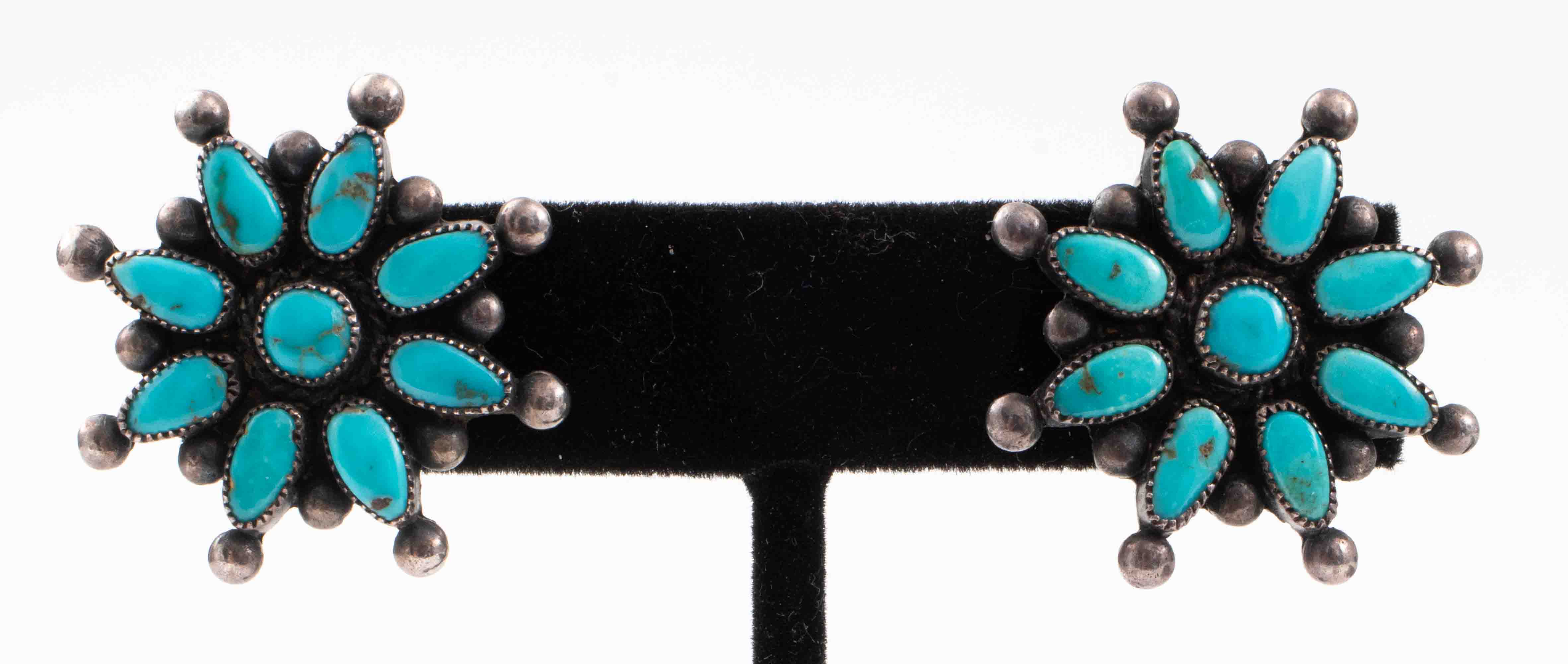NATIVE AMERICAN ZUNI SILVER TURQUOISE 2d204d