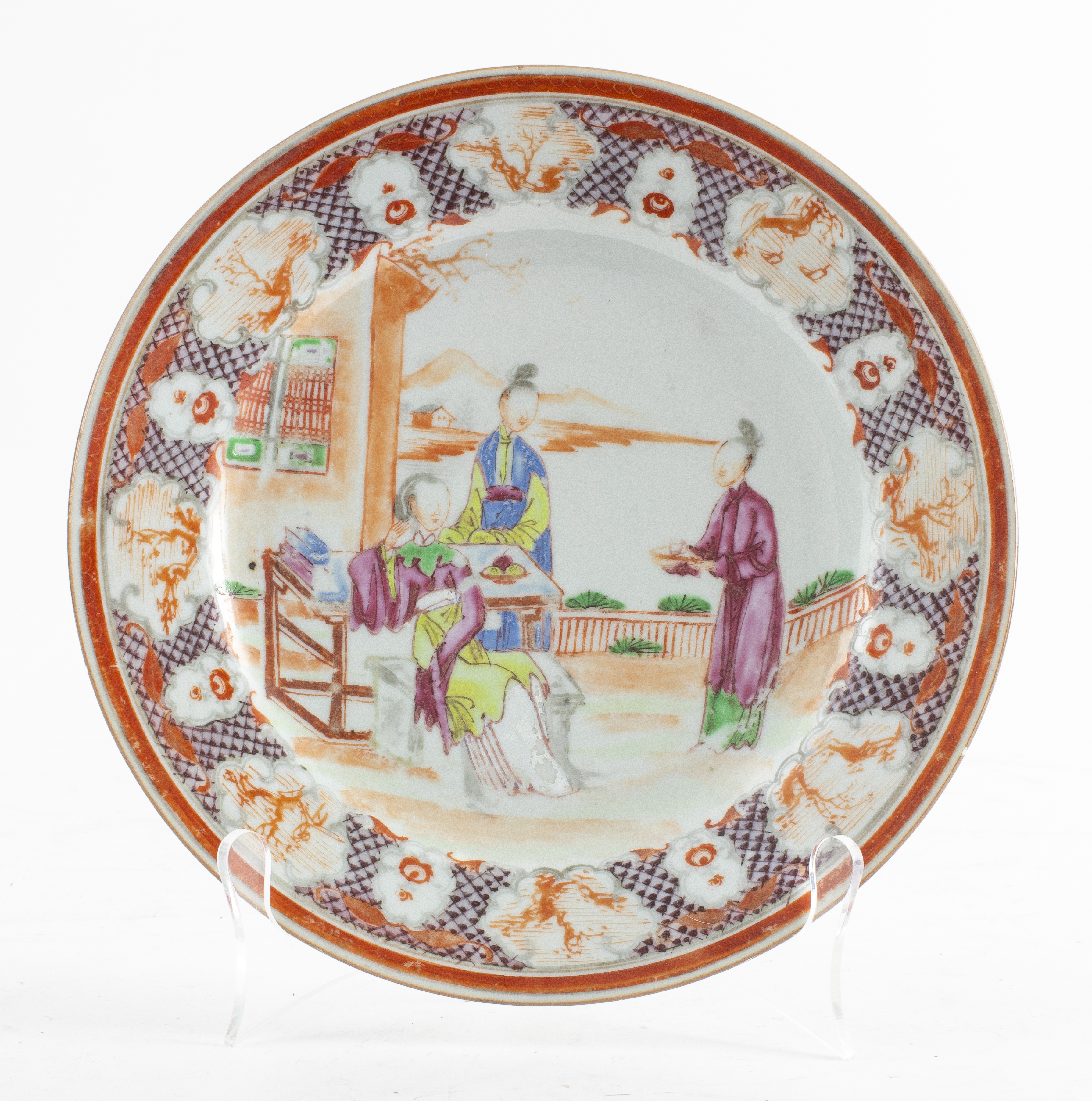 CHINESE EXPORT PORCELAIN PLATE,