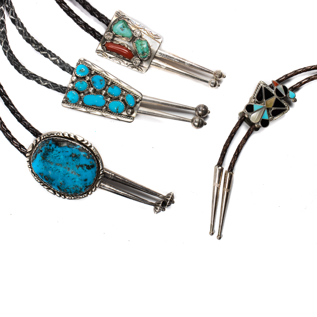  LOT OF 4 NAVAJO OR ZUNI TURQUOISE 2d2176