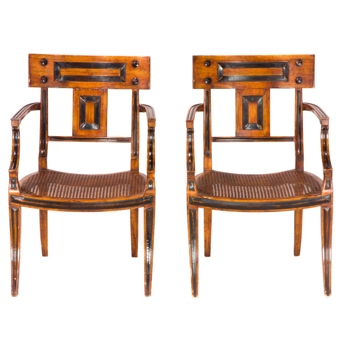 PAIR OF MICHAEL TAYLOR KLISMOS CHAIRS